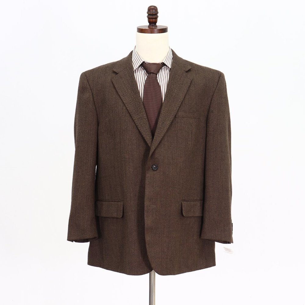 Joseph & Feiss 46R Brown HB 2-Button Sport Coat Blazer Jacket V862